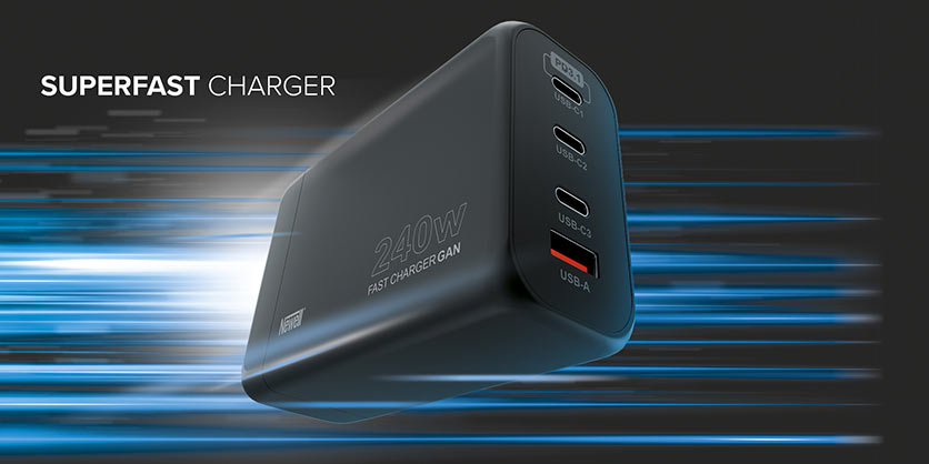 Best image for Newell GaN 240w Watt Fast Charger USB and USB-C Ports - AU/NZ Plug