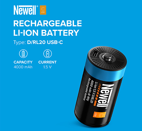 Best image for Newell D/RL20 LR20 USB-C Rechargeable 4000 mAh Battery
