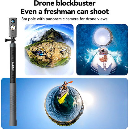 1025903_B.jpg - Telesin 3m Carbon Fibre Selfie Stick - Image 2