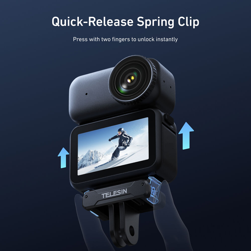 1026123_A.jpg - Telesin Dual Claw Quick Release Spring Clip Mount for DJI Osmo Nano  &  Action 6 - Image 1