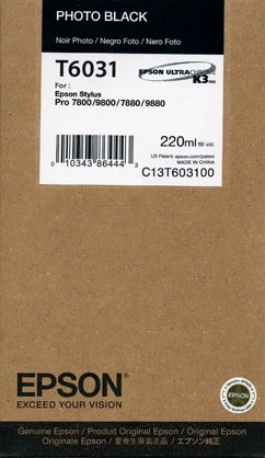Epson 7800/9800 K3 Ultra-Chrome Pigment Ink Photo Black (220ml) - Best Available Image
