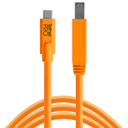 Tether Pro USB-C to  3.0 Male B 4.6m ORG - Best Available Image