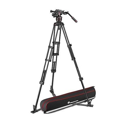 Manfrotto Nitrotech 608 Video Head and Aluminium Twin GS Tripod - Best Available Image