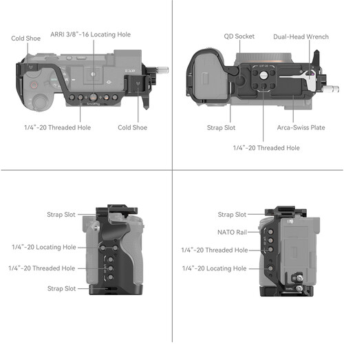 1021834_C.jpg - SmallRig Camera Cage Kit for Sony A7C II and A7CR - Image 3