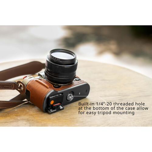 1023234_E.jpg - SmallRig Leather Half Case Kit for FUJIFILM X-T50 (Brown) 4710 - Image 5