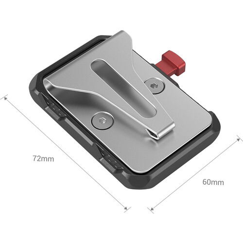 1023244_A.jpg - SmallRig Mini V-Lock Battery Plate with Belt Clip 2990 - Image 1