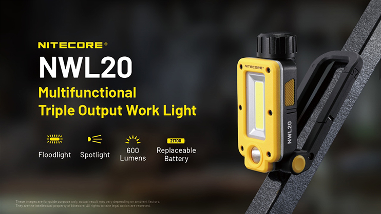 Best image for Nitecore NWL20 600 Lumens Rechargeable COB Mechanics Work Light