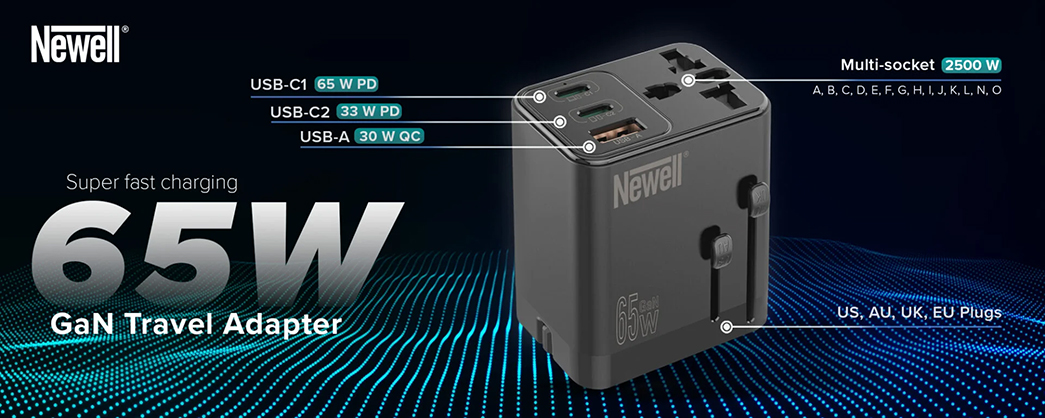 Newell USB travel adapter 65 W Charger USB-C Fast Charger - Best Available Image