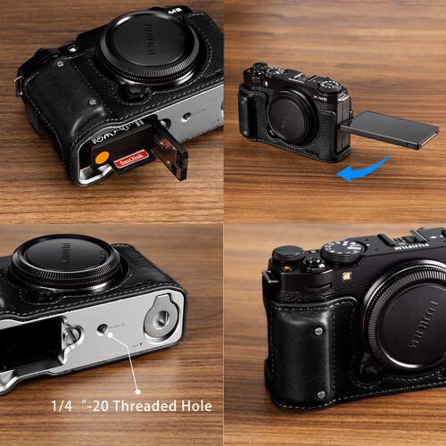 1024064_A.jpg - SmallRig Leather Half Case Kit for FUJIFILM X-M5 (Black) 4879 - Image 1