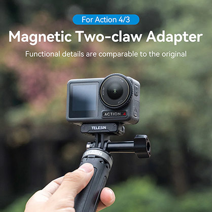 1024184_B.jpg - Telesin Magnetic Two-Claw Adapter for DJI Osmo Action 3/4/5Pro - Image 2