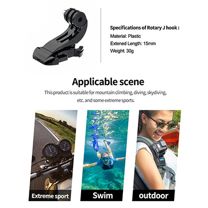 Best image for Telesin J-Hook Chest Helmet Mount Strap Buckle for Action Cameras
