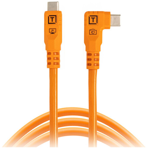1024444.jpg - Tether Tools TetherPro Optima USB-C Cable 1.8m Non-Reflective Orange Right-Angle - Thumbnail