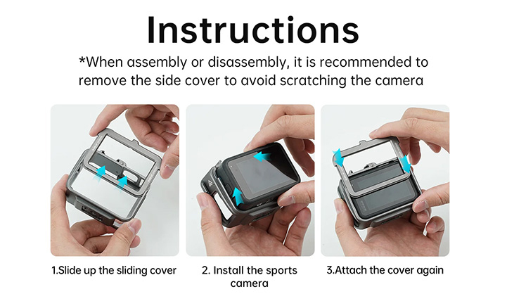 1024834_B.jpg - Telesin Metal Protecting Housing Cage Frame for GoPro 13/12/11/10/9 - Image 2