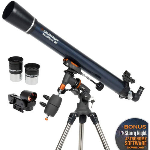 Celestron AstroMaster 90EQ 90mm f/11 Refractor Telescope - Best Available Image