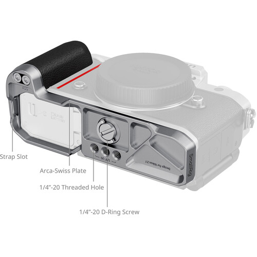 1025474_A.jpg - SmallRig L-Shape Silicone Grip for Nikon Zf (Silver) 5706 - Image 1