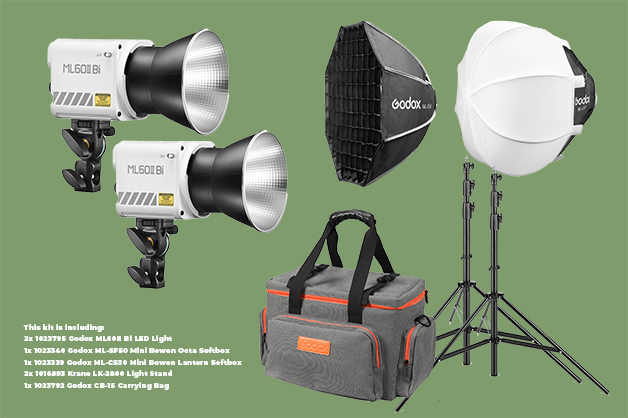 Godox ML60II Bi Colour LED Light 2-Light Kit - Best Available Image