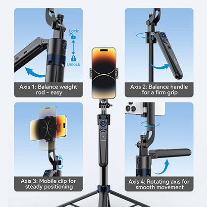 1025894_B.jpg - Telesin Intelligent Auto Tracking Tripod - Image 2