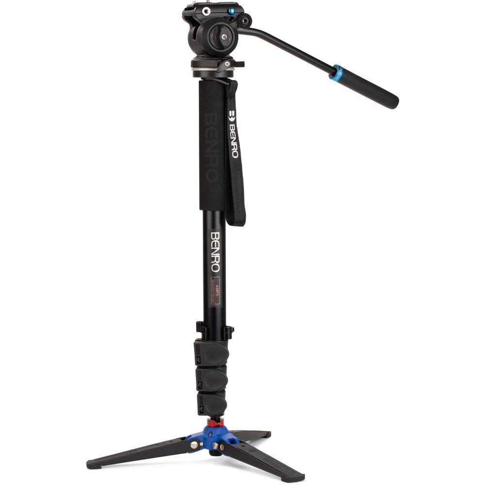 Benro Classic Video Monopod with S2 Pro Flat Base Fluid Video Head - Best Available Image