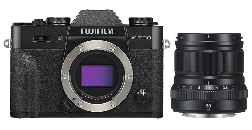 FUJIFILM X-T30 + 50mm f/2 Lens Kit (Blac
