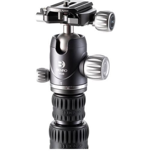 1017025_A.jpg - Benro Bat One Series Carbon Fiber Travel Tripod with VX20 Ball Head (65.2") - Image 1