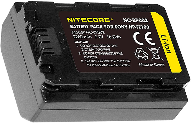 Nitecore NC-BP002 - Sony FZ100 Battery