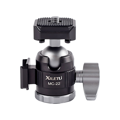 XILETU MC-22 Mini Ballhead with Double Cold Shoe - Best Available Image