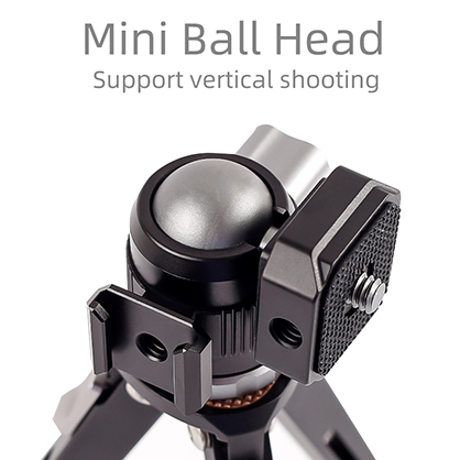 1019155_A.jpg - XILETU MC-22 Mini Ballhead with Double Cold Shoe - Image 1