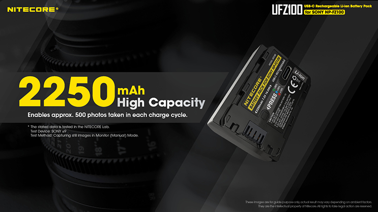 1019455_C.jpg - Nitecore UFZ100 USB Camera battery for Sony NP-FZ100