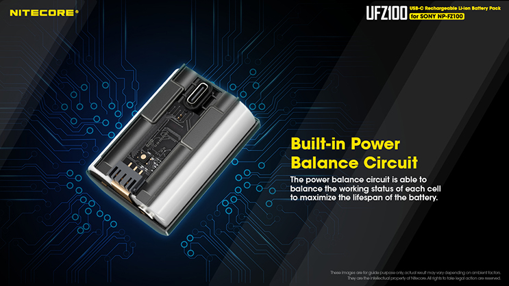 1019455_E.jpg - Nitecore UFZ100 USB Camera battery for Sony NP-FZ100