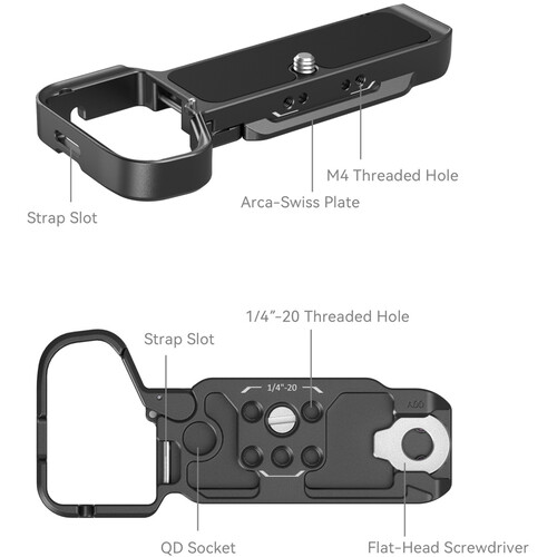 1021835_B.jpg - SmallRig Bottom Mount Plate for Sony a7C II and a7CR (Black) - Image 2