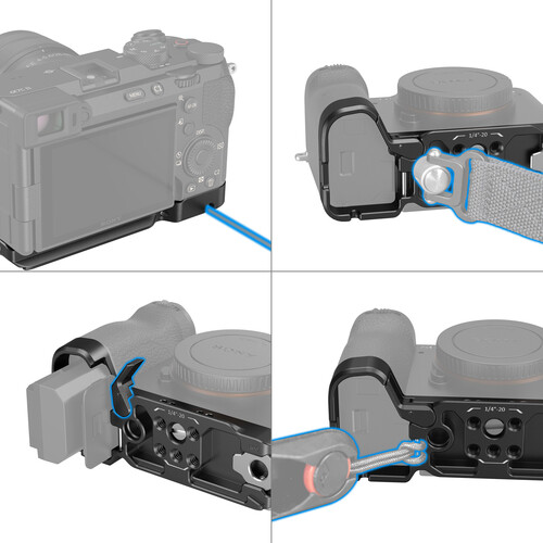 1021835_C.jpg - SmallRig Bottom Mount Plate for Sony a7C II and a7CR (Black) - Image 3
