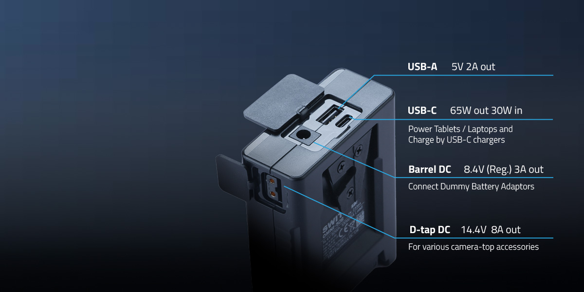 1022715_D.jpg - SWIT 50Wh USB-C Info Pocket V-mount Battery - Image 4