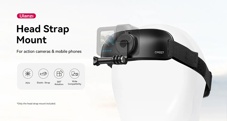 Ulanzi CM027 Go-Quick II Head Strap for GoPro DJI Action Camera and Phones - Best Available Image