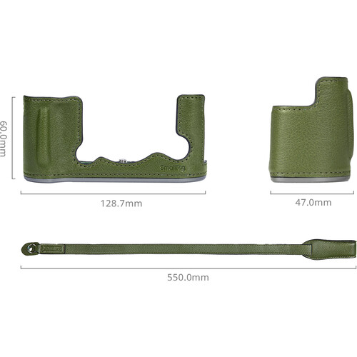 1023235_A.jpg - SmallRig Leather Half Case Kit for FUJIFILM X-T50 (Green) 4711 - Image 1