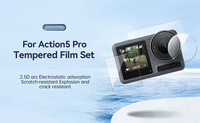 Telesin Tempered Screen Protector for DJI Action 5 Pro - Best Available Image
