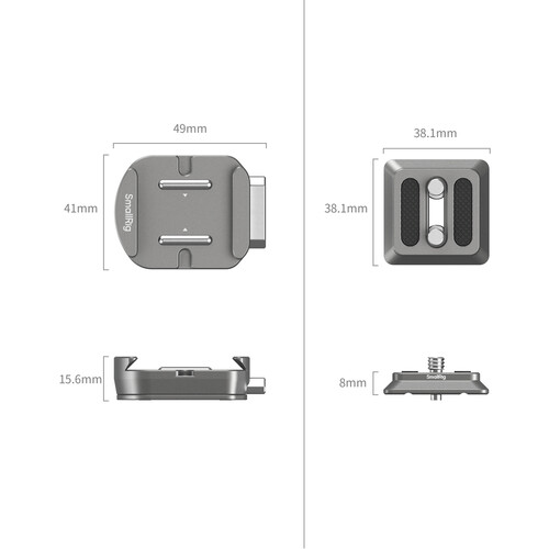 1025735_A.jpg - SmallRig Hawklock H38 Arca-Type Base with Quick Release Plate 4486 - Image 1