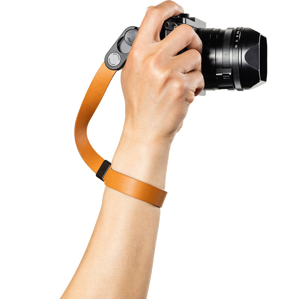 Peak Design Cuff Leather Camera Wrist Strap (Amber) - Best Available Image