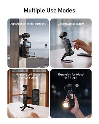 1026835_D.jpg - Telesin Magnetic Extension Frame Mount Stand for DJI Osmo Pocket 3 / 4 / 4 Pro - Image 4