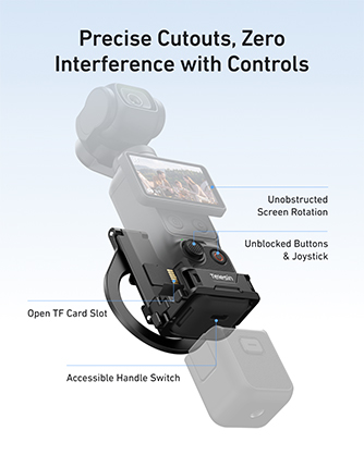 1026835_E.jpg - Telesin Magnetic Extension Frame Mount Stand for DJI Osmo Pocket 3 / 4 / 4 Pro - Image 5