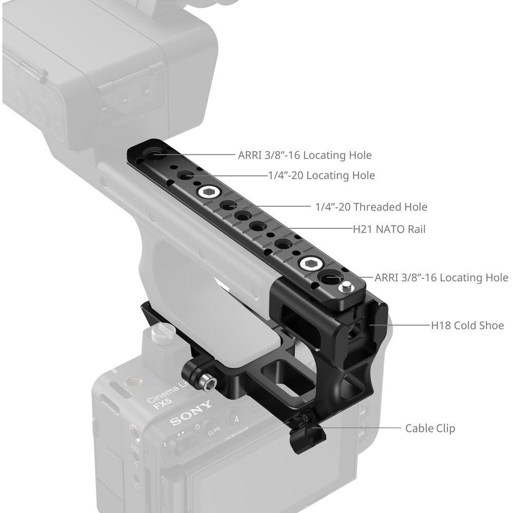 1026955_B.jpg - SmallRig Extension Mount Plate Kit for Sony XLR-H2 6781 - Image 2