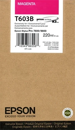Best image for Epson 7800/9800 K3 Ultra-Chrome Pigment Ink Magenta (220ml)