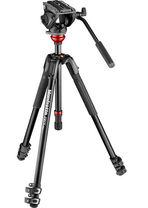 1015286_A.jpg - Manfrotto 500 Fluid Video Head with 190X Video Aluminum Tripod  &  Leveling Column - Image 1