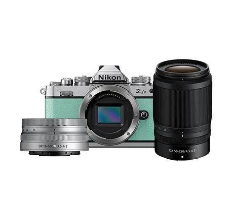 Best image for Nikon Z fc Mint Green NIKKOR 16-50MM VR + 50-250MM Twin Kit