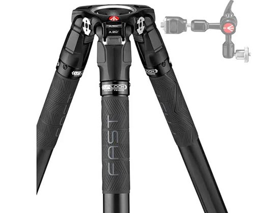 1020016_C.jpg - Manfrotto 540X Fluid Vidoe Head and 635 Fast Single Carbon Tripod - Image 3