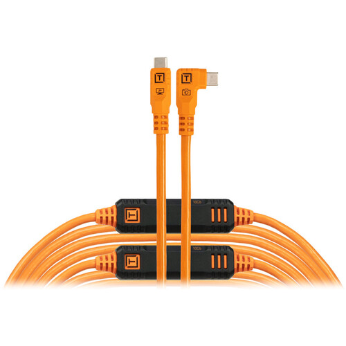 Best image for Tether Tools TetherPro Optima USB-C Cable 9.4m Non-Reflective Orange Right-Angle