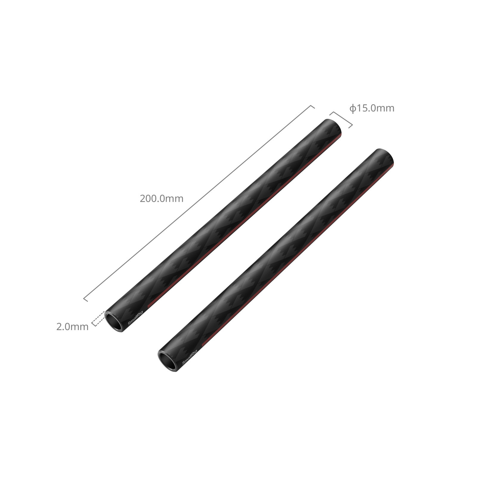 1024956_A.jpg - SmallRig 15mm Carbon Fiber Rods (Pair, 20cm) 5211 - Image 1