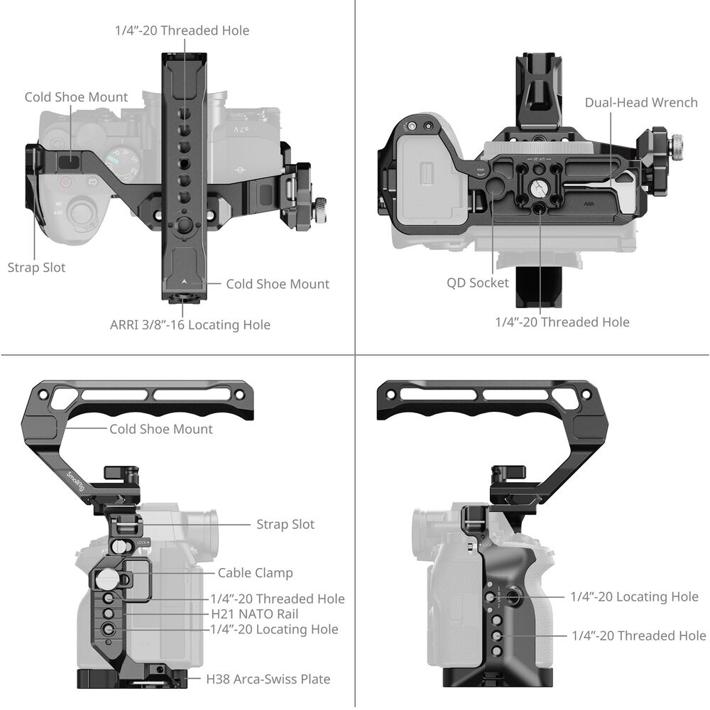 1026056_A.jpg - SmallRig Basic Cage Kit for Sony a7 V / a7R V / a7 IV  6025 - Image 1