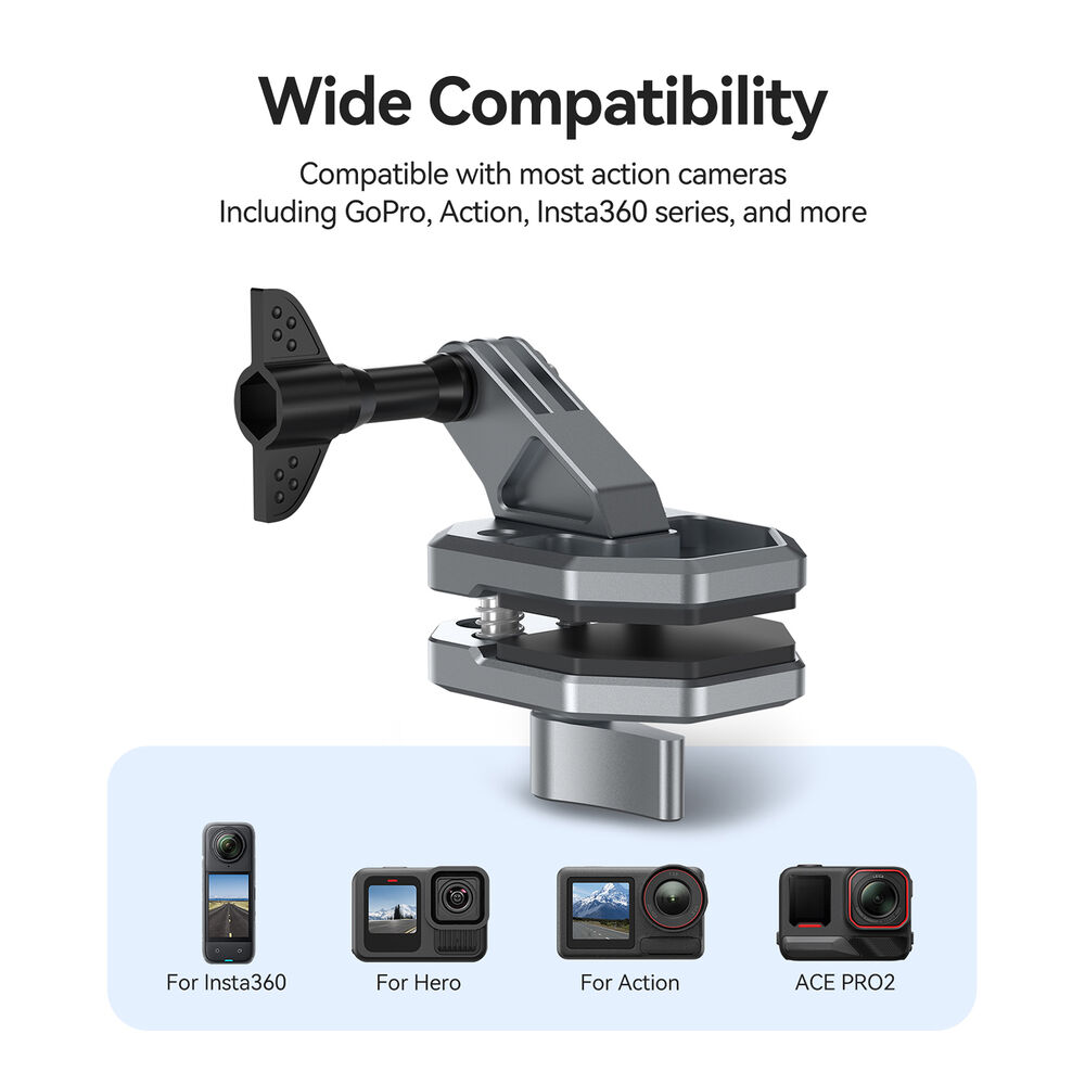 1026126_C.jpg - Telesin Telesin Windshield Clamp Mount Action Cameras DJI GoPro insta360 - Image 3