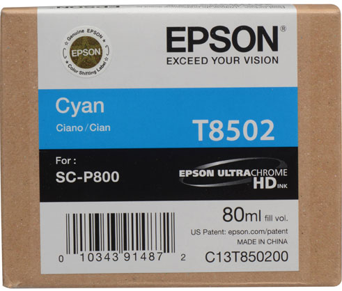 Epson T8502 80ml Cyan Ink SC-P800 - Best Available Image