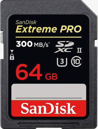 Sandisk EXTREME PRO SDXC 64GB 300MB/S UHS-II U3 - Best Available Image
